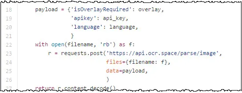 Calling the OCR API from Python